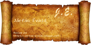 Járfás Évald névjegykártya